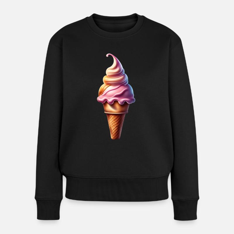 Cornet de glace mignon - Pull Premium bio Femme - noir