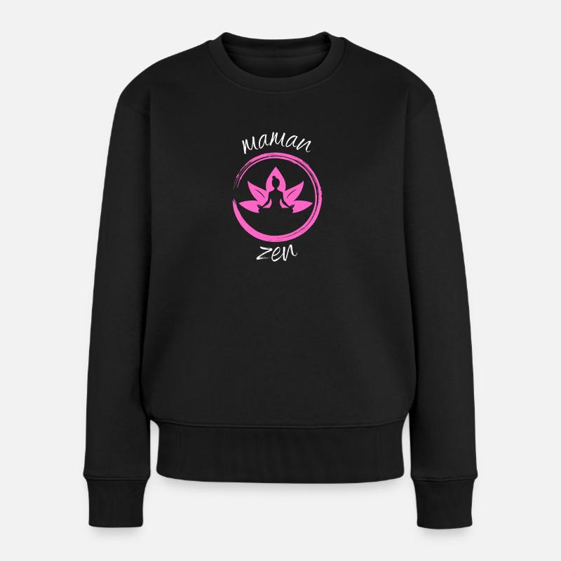 Maman zen attitude - Pull Premium bio Femme - noir