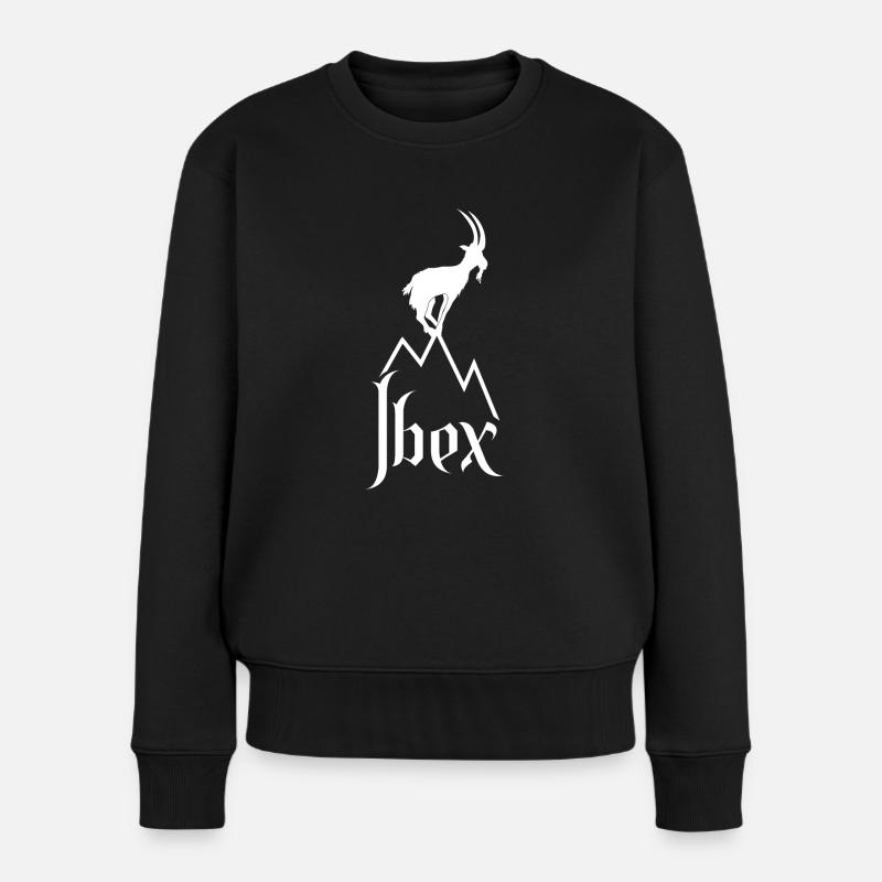 ibex weiss - Frauen Premium Bio Pullover - Schwarz