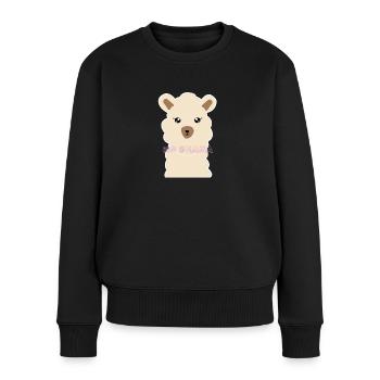 No drama Lama - Pull Premium bio Femme - noir - Devant - Julia (174cm)