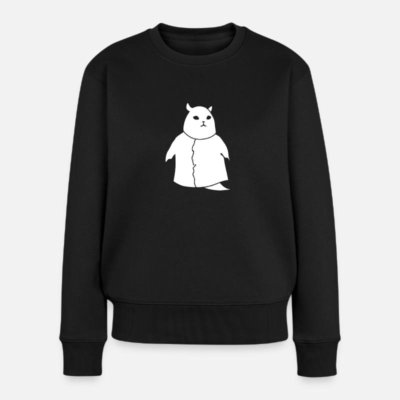 Tier in Geist Kostüm - Frauen Premium Bio Pullover - Schwarz