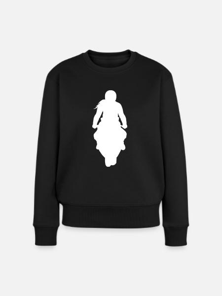 Motorcyclist Sportbike Mrs. Motorcycle Lady - Women's Premium Organic Jumper - black