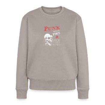 Punks Not Dead, punk depuis 1965, 59 ans et - Pull Premium bio Femme - taupe - Devant - Julia (174cm)