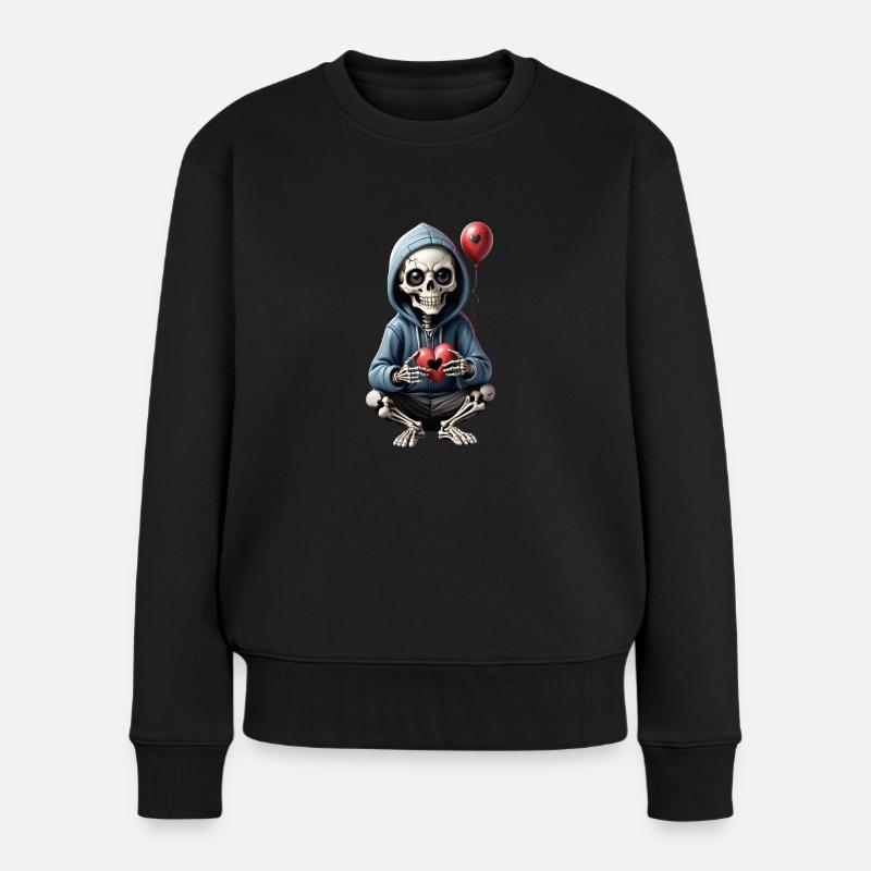 Waiting 4 love - Frauen Premium Bio Pullover - Schwarz