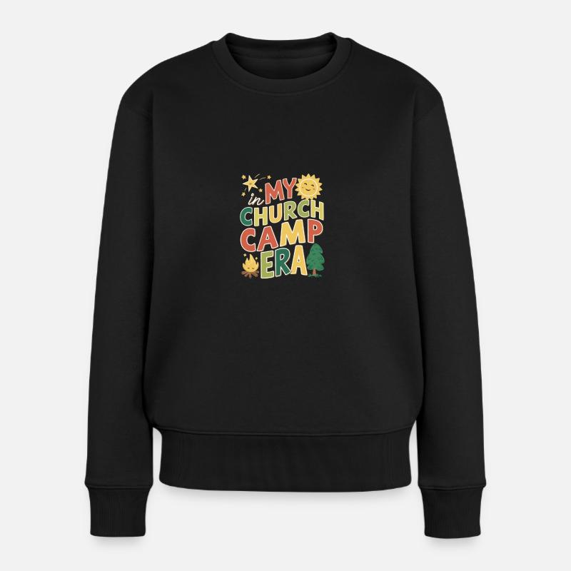 In My Church Camp Era VBS, Bible Camp Fun - Frauen Premium Bio Pullover - Schwarz