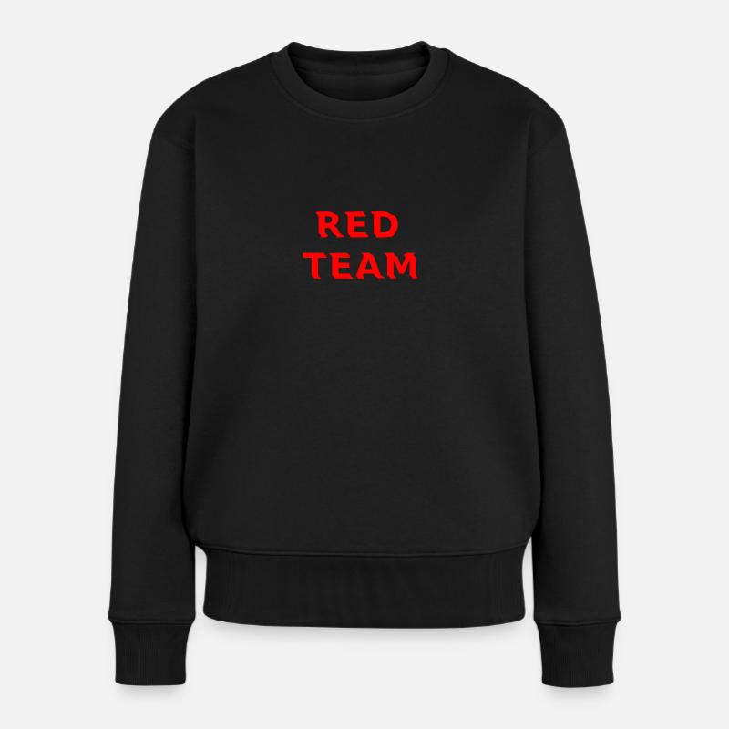 Red Team - Frauen Premium Bio Pullover - Schwarz