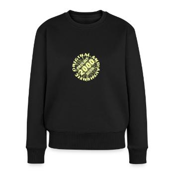 Original 2000 - Frauen Premium Bio Pullover - Schwarz - Vorne - Julia (174cm)