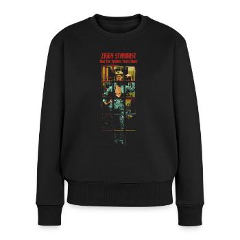 David Bowie Ziggy Stardust Album Cover - Frauen Premium Bio Pullover - Schwarz - Vorne - Julia (174cm)
