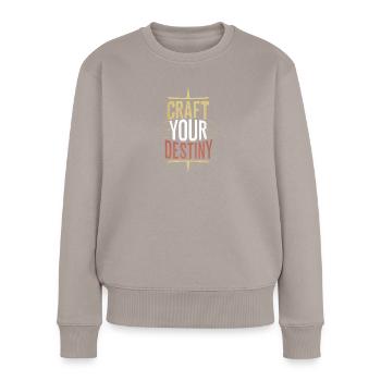 Façonnez votre destin - Pull Premium bio Femme - taupe - Devant - Julia (174cm)