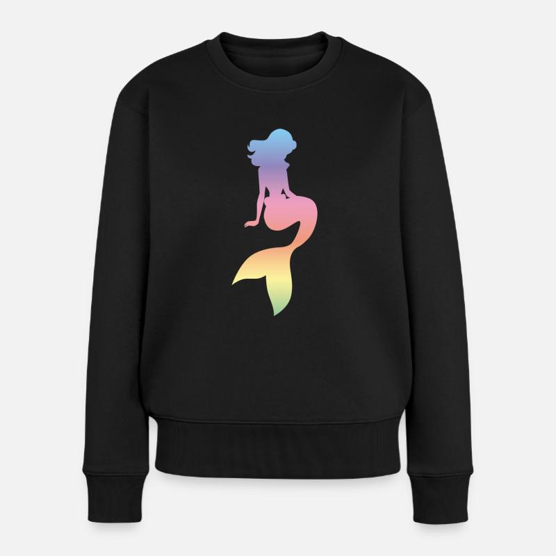 Meerjungfrau - Frauen Premium Bio Pullover - Schwarz