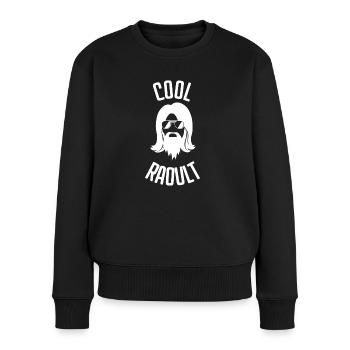 Cool Raoult - Pull Premium bio Femme - noir - Devant - Julia (174cm)