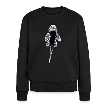 Drôle de pépite d’or Plecostomus Tropical Fish Keeper - Pull Premium bio Femme - noir - Devant - Julia (174cm)