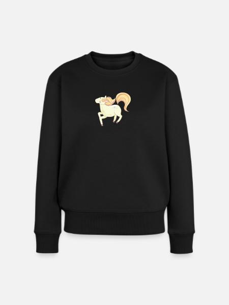 Pony - Frauen Premium Bio Pullover - Schwarz