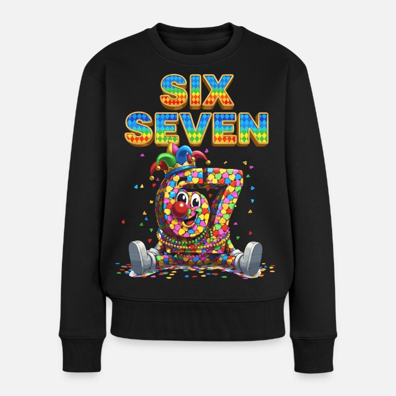 67 six seven Karneval Süß Geschenk - Frauen Premium Bio Pullover - Schwarz
