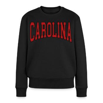 Carolina - Frauen Premium Bio Pullover - Schwarz - Vorne - Julia (174cm)