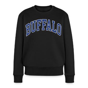 Buffalo - Frauen Premium Bio Pullover - Schwarz - Vorne - Julia (174cm)