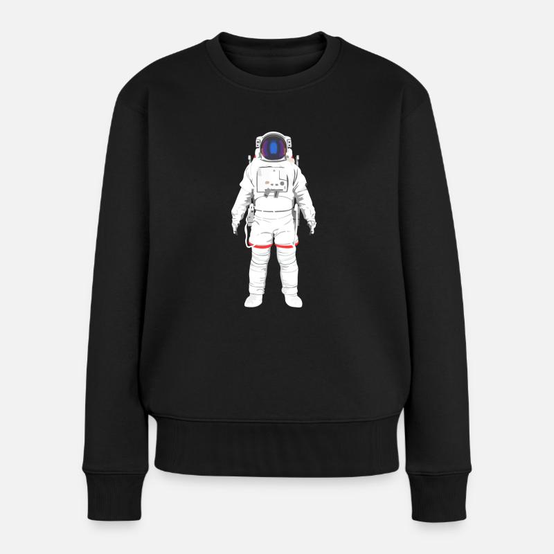 Astronaute planant dans l’espace - Pull Premium bio Femme - noir