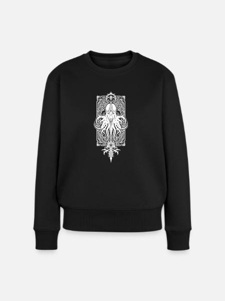 Cthulhu-Emblem Antikes Wesen - Frauen Premium Bio Pullover - Schwarz