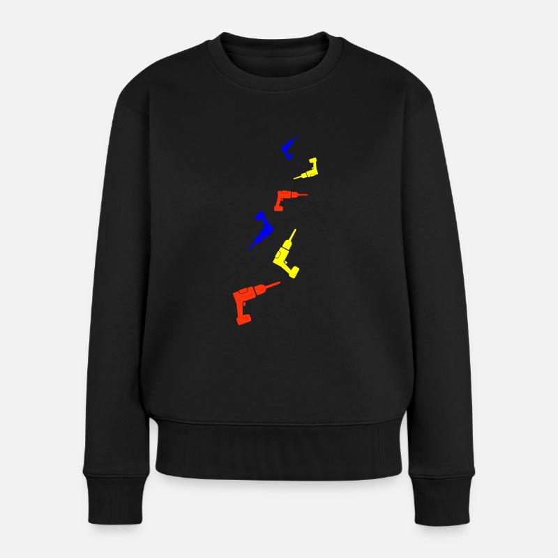 Bohrmaschine - Frauen Premium Bio Pullover - Schwarz