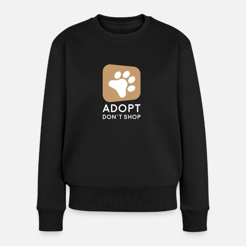 Adopt - dont shop I Tierretter - Frauen Premium Bio Pullover - Schwarz