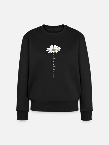 Unique, unique piece, unique, daisy - Women's Premium Organic Jumper - black