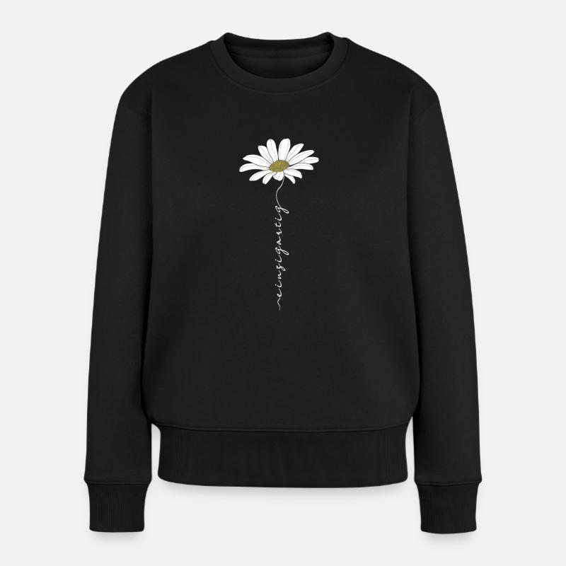 Unique, Unique, Unique, Marguerites - Pull Premium bio Femme - noir