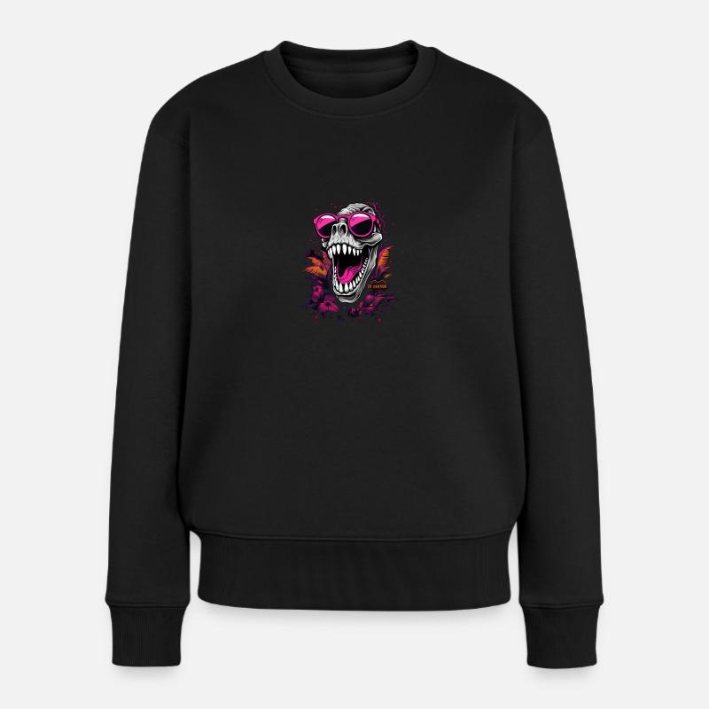 Dino Skull - Pull Premium bio Femme - noir