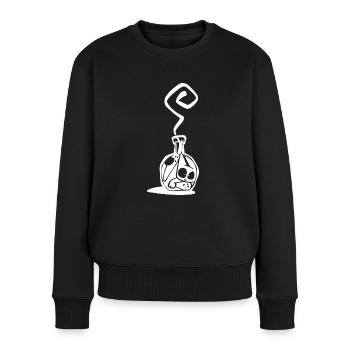 Cat in bottle Black cat - Pull Premium bio Femme - noir - Devant - Julia (174cm)