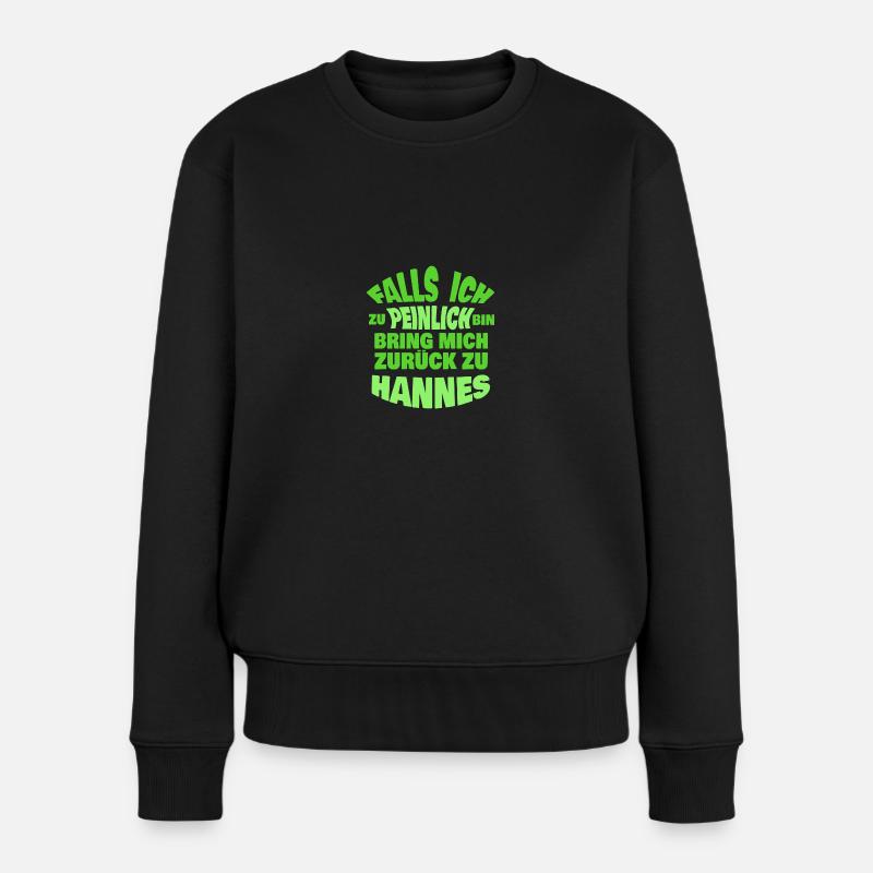 Geschenk für Hannes - Frauen Premium Bio Pullover - Schwarz