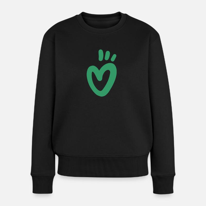 T-shirt coeur - Pull Premium bio Femme - noir