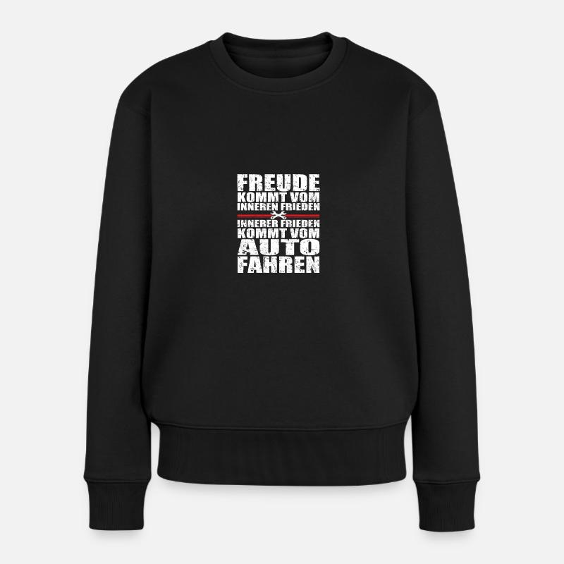 Innerer Fireden kommt vom auto fahren - Frauen Premium Bio Pullover - Schwarz