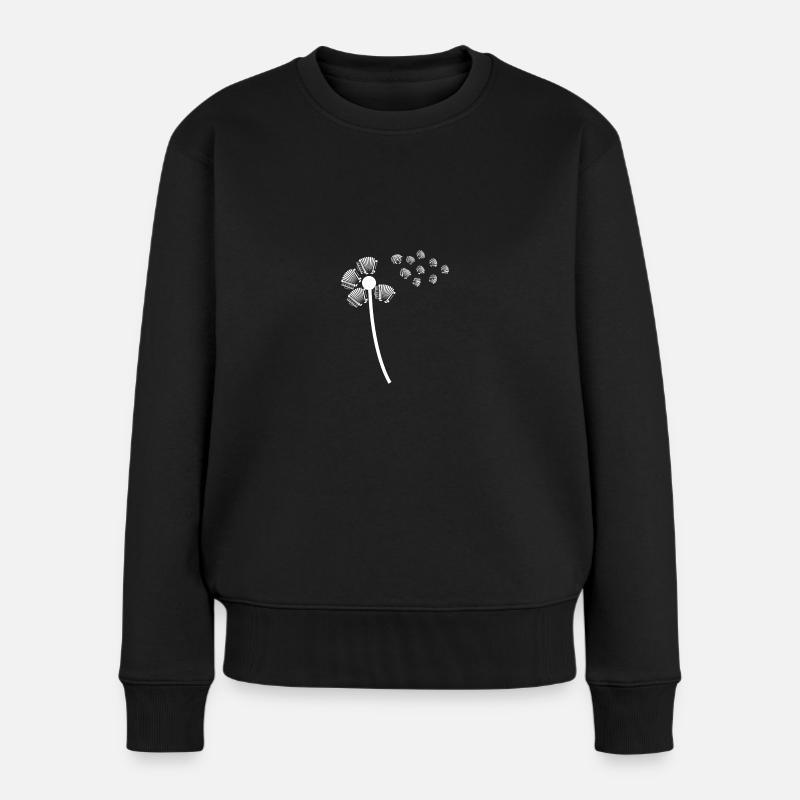 Akkordeonspieler Akkordeon - Frauen Premium Bio Pullover - Schwarz