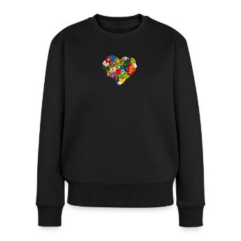 Caps & Colors 2.0. - Frauen Premium Bio Pullover - Schwarz - Vorne - Julia (174cm)