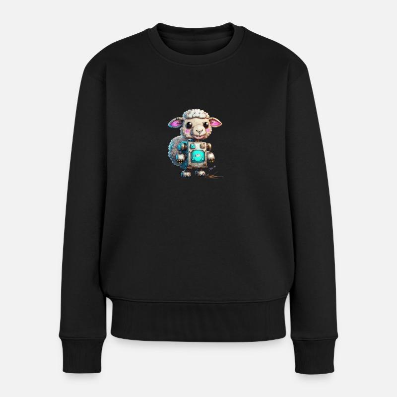 Robot Mouton - Pull Premium bio Femme - noir