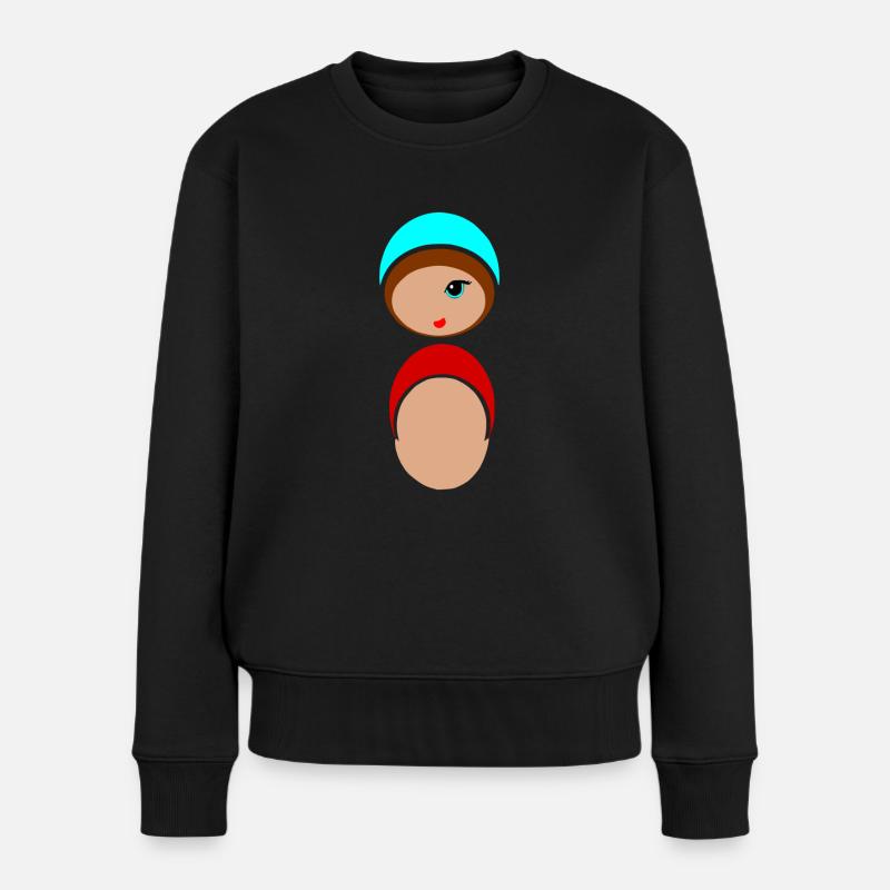 Handgelenk - Frauen Premium Bio Pullover - Schwarz