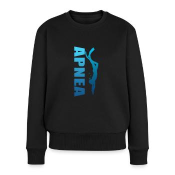 apnea apnéiste sport plongée plongeur - Pull Premium bio Femme - noir - Devant - Julia (174cm)