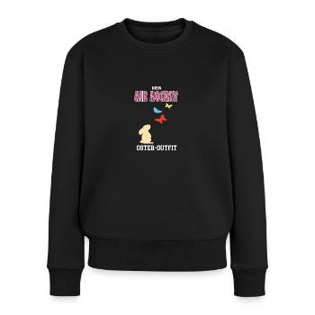 Air Hockey Ostern Air Hockeyspielerin Oster Outfit - Frauen Premium Bio Pullover - Schwarz - Vorne - Julia (174cm)