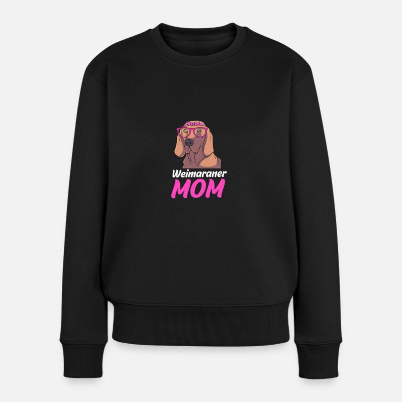 Weimaraner - Frauen Premium Bio Pullover - Schwarz