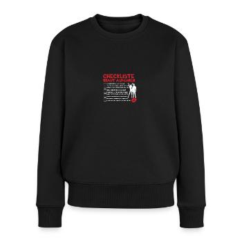 JGA Junggesellenabschied Braut Bride Heiraten - Frauen Premium Bio Pullover - Schwarz - Vorne - Julia (174cm)