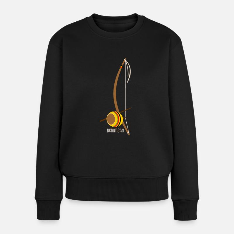 Capoeira Berimbau Instrument Music Power 2 - Frauen Premium Bio Pullover - Schwarz