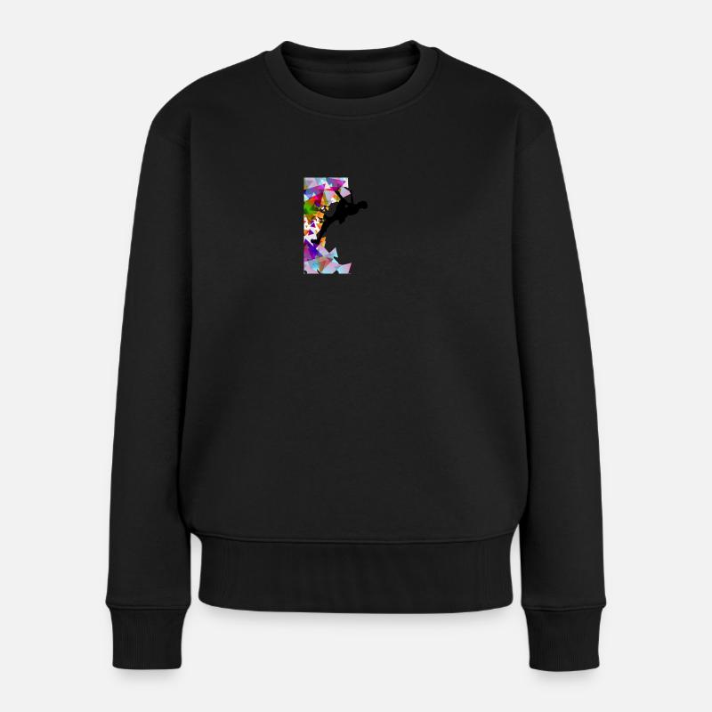 Klettern - Frauen Premium Bio Pullover - Schwarz