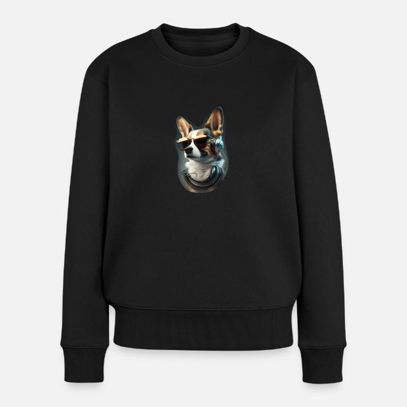 Chien de jeu - Pull Premium bio Femme - noir