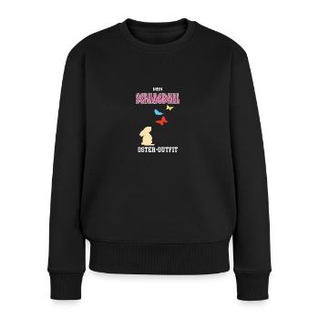 Schlagballerin Ostern Schlagballspielerin - Frauen Premium Bio Pullover - Schwarz - Vorne - Julia (174cm)
