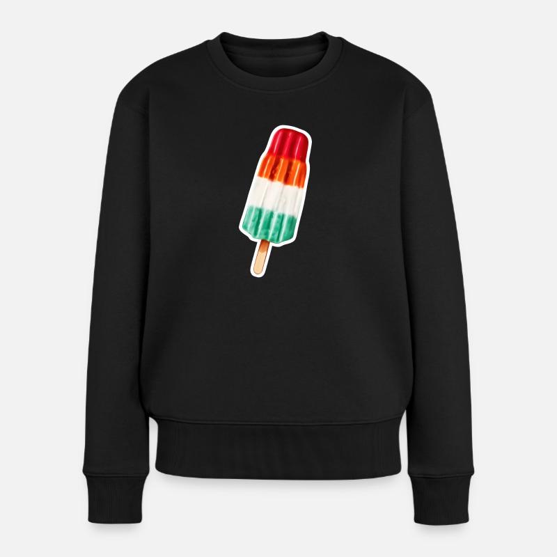 POPSICLES DANS UN LOOK RÉTRO COLORÉ - Pull Premium bio Femme - noir