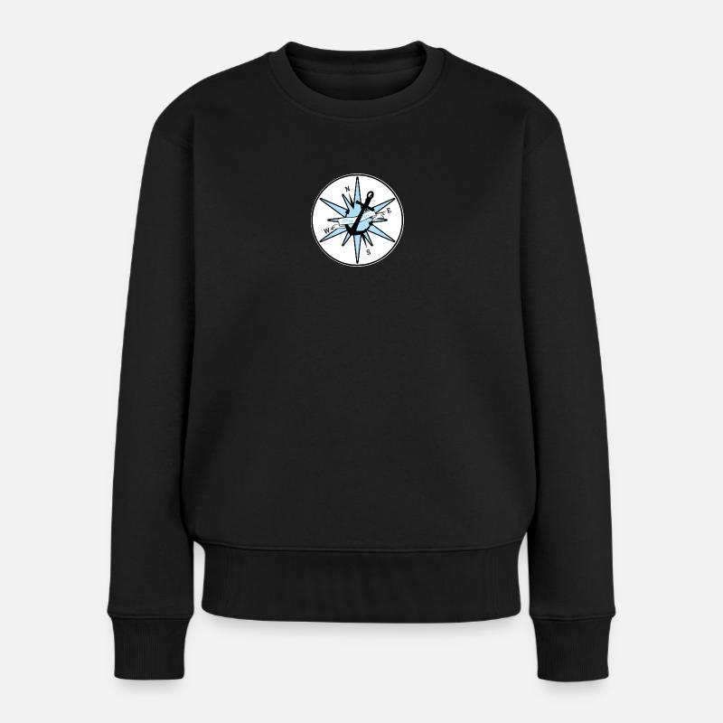 Moin und Ahoi - Frauen Premium Bio Pullover - Schwarz