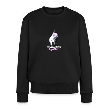 Poledance Einhorn Pole Tänzerin Stangentanz - Frauen Premium Bio Pullover - Schwarz - Vorne - Julia (174cm)