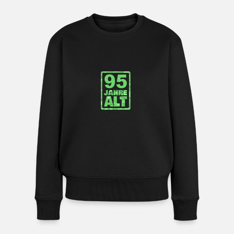 Jahr 95 - Frauen Premium Bio Pullover - Schwarz