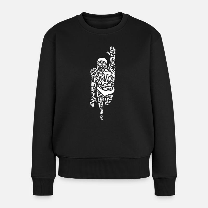 Nageurs Natation Garçons Natation Hommes - Pull Premium bio Femme - noir