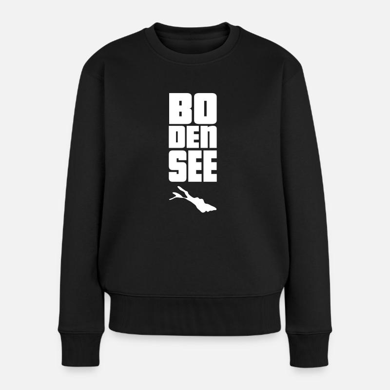 Bodensee - Frauen Premium Bio Pullover - Schwarz