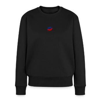 Haiti Flagge Land Ureinwohner Abstammung Haitianischer Stolz - Frauen Premium Bio Pullover - Schwarz - Vorne - Julia (174cm)